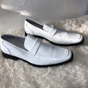 Madden White Leather Loafers Men’s Size 12